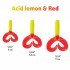 Твистер Helios Credo Double Tail 3,54"/9 см, цвет Acid lemon & Red 5 шт HS-28-029 (78079)