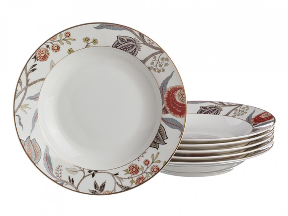 тарелки люция. кру. чешский фарфор kahla. набор тарелок суповых глубокие. Lefard 410-145 набор тарелок.