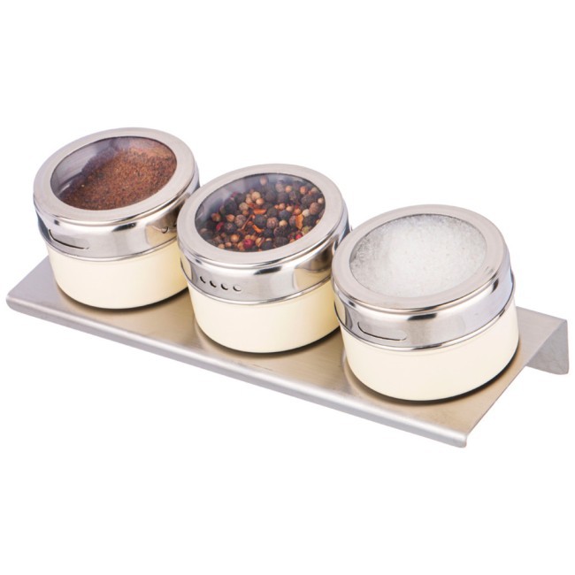 Набор для специй agness 4 пр. на магнитах, в т.ч. метал.подставка 20*6*5 см Agness (912-040)