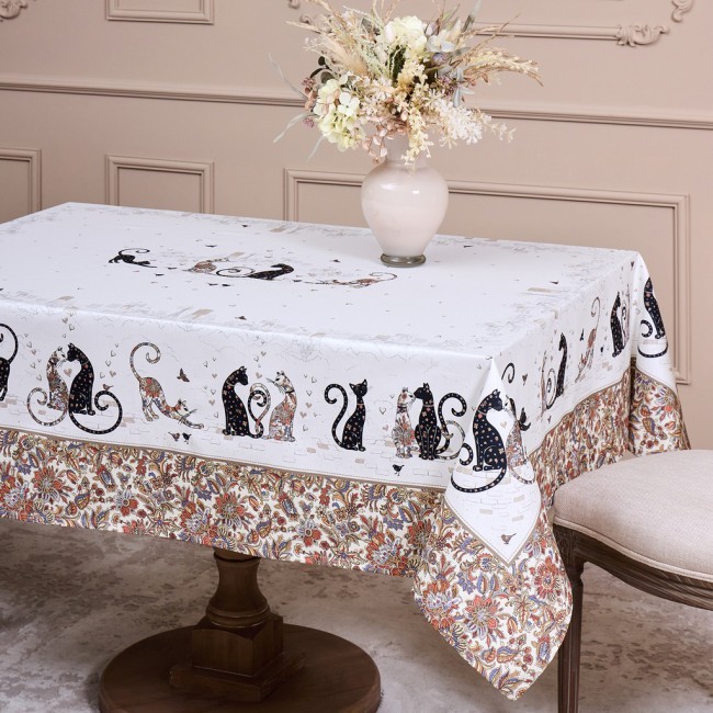 Скатерть " парижские коты" 140х180см ,белый ,100% хлопок ,твил с пропиткой Lefard (850-746-2) Скатерть " парижские коты" 140х180см ,белый ,100% хлопок ,твил с пропиткой Lefard (850-746-2)