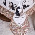 Скатерть " парижские коты" 140х180см ,белый ,100% хлопок ,твил с пропиткой SANTALINO (850-746-2)