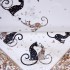 Скатерть " парижские коты" 140х180см ,белый ,100% хлопок ,твил с пропиткой SANTALINO (850-746-2)