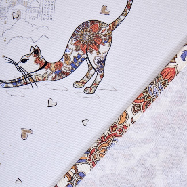 Скатерть " парижские коты" 140х180см ,белый ,100% хлопок ,твил с пропиткой Lefard (850-746-2) Скатерть " парижские коты" 140х180см ,белый ,100% хлопок ,твил с пропиткой Lefard (850-746-2)