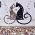 Скатерть " парижские коты" 140х180см ,белый ,100% хлопок ,твил с пропиткой SANTALINO (850-746-2)