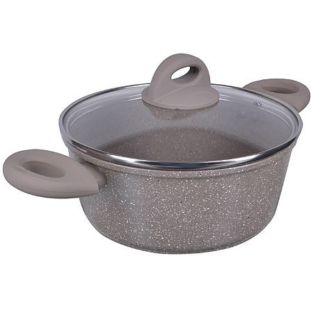 Кастрюля литая алюм. 2,6л 20см с.кр МРАМОР/КРОШКА Mayer&Boch (25081)