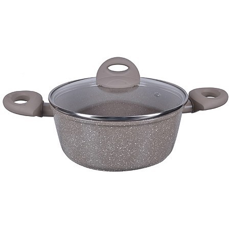 Кастрюля литая алюм. 2,6л 20см с.кр МРАМОР/КРОШКА Mayer&Boch (25081)