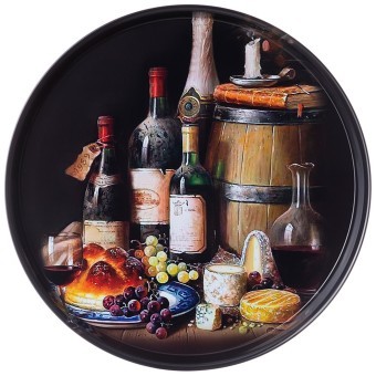 Поднос сервировочный agness "винный погребок" 33*2,1 см Agness (898-143)