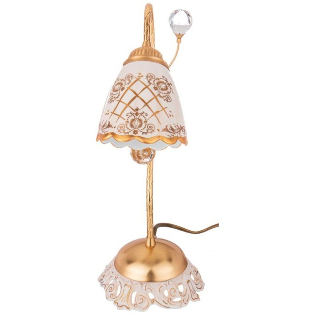 Лампа настольная "eleganza" патрон e14 диаметр 14,5 см высота 35 см Caroline (325-121)