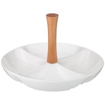 Менажница lefard "native" 4 сек. с дерев. ручкой 25*25*16,5 см Lefard (761-091)