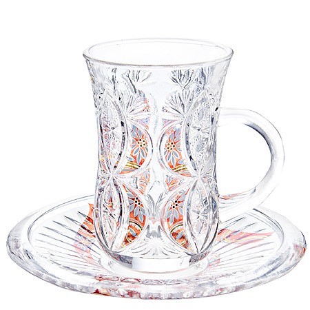 Набор д/чая стекляный 12пр LR с золотом (27089) Набор д/чая стекляный 12пр LR с золотом (27089)