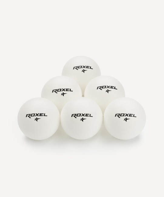 Мяч для настольного тенниса Roxel 1* Tactic, белый, 6 шт. (610654)