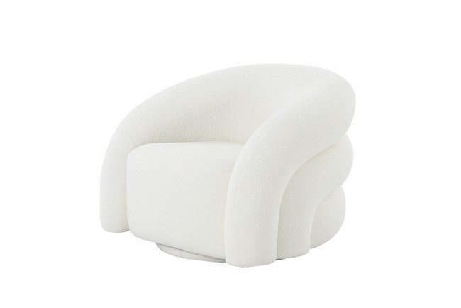 Кресло поворотное, иск.мех белый 94*83*70см (TT-00009578) Кресло поворотное, иск.мех белый 94*83*70см (TT-00009578)