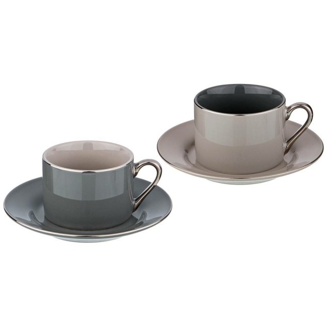 Чайный набор lefard "break time" на 2 пер. 4 пр. 180 мл серый Lefard (86-2280)