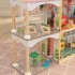 Деревянный кукольный домик "Особняк Лола", с мебелью 30 предметов в наборе, свет, звук, для кукол 30 см (65958_KE)