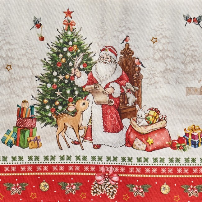 Скатерть овальная "с новым годом" ,140х180см ,красный, 100% хлопок ,твил Lefard (850-763-4) Скатерть овальная "с новым годом" ,140х180см ,красный, 100% хлопок ,твил Lefard (850-763-4)