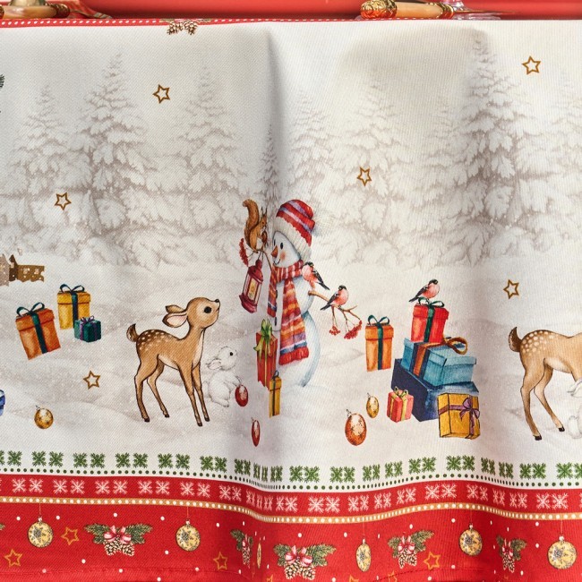 Скатерть овальная "с новым годом" ,140х180см ,красный, 100% хлопок ,твил Lefard (850-763-4) Скатерть овальная "с новым годом" ,140х180см ,красный, 100% хлопок ,твил Lefard (850-763-4)