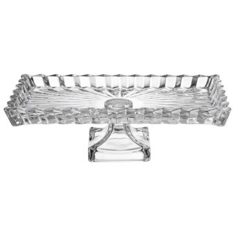 Блюдо сервировочное "crystality" на ножке 28,5*15*9 см Lefard (345-512)