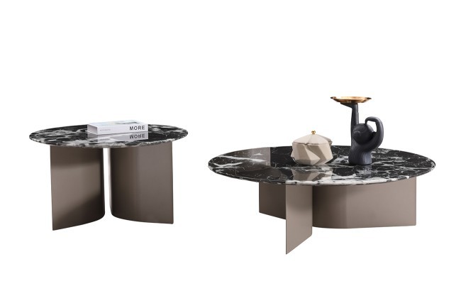 Стол журнальный черный d95*30см (TT-00013104)