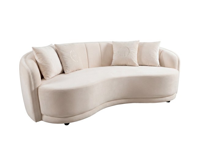 Диван трехместный бежевый 233*106*79см (без канта) (TT-00015090)