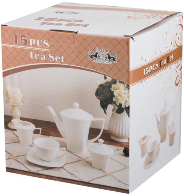 Чайный сервиз lefard "диаманд" на 6 пер. 15 пр. 1100/220/220/220 мл Lefard (359-328)