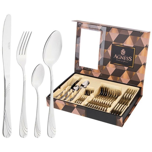 Набор столовых приборов agness на 6 персон 24 пр. Agness (942-046)