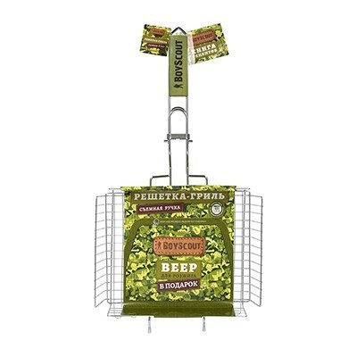 Решетка-гриль Boyscout со съёмной ручкой 61532 (75583) Решетка-гриль Boyscout со съёмной ручкой 61532 (75583)