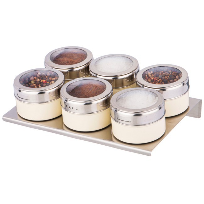 Набор для специй agness 7 пр. на магнитах, в т.ч. метал.подставка 20*13*5 см Agness (912-041)