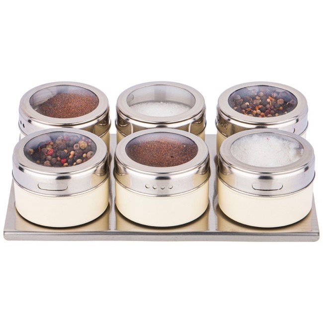 Набор для специй agness 7 пр. на магнитах, в т.ч. метал.подставка 20*13*5 см Agness (912-041)