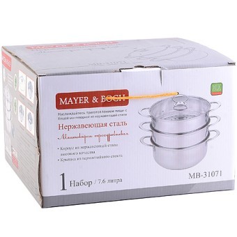 Мантоварка 3х-ярус. 32 см.7,6 л. Mayer&Boch (31071) Мантоварка 3х-ярус. 32 см.7,6 л. Mayer&Boch (31071)