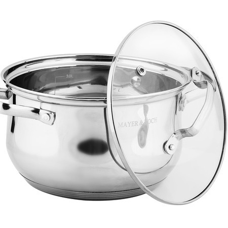 Набор кастрюль 2л+2,8л+3,8л нерж/ст Mayer&Boch (40456)