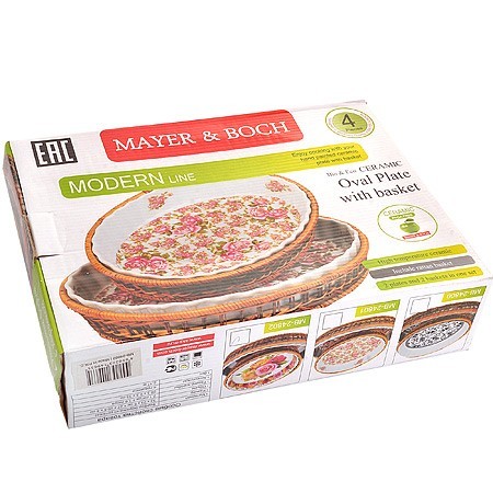 Форма 2 предм.2,1 +1,6л 33х5 + 27х4см РОЗЫ МВ (24802)