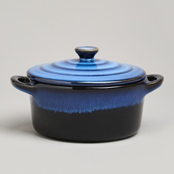 Горшочек для запекания reactive blue 18,5*14,5*6,5/10см 600 мл Agness (780-132)