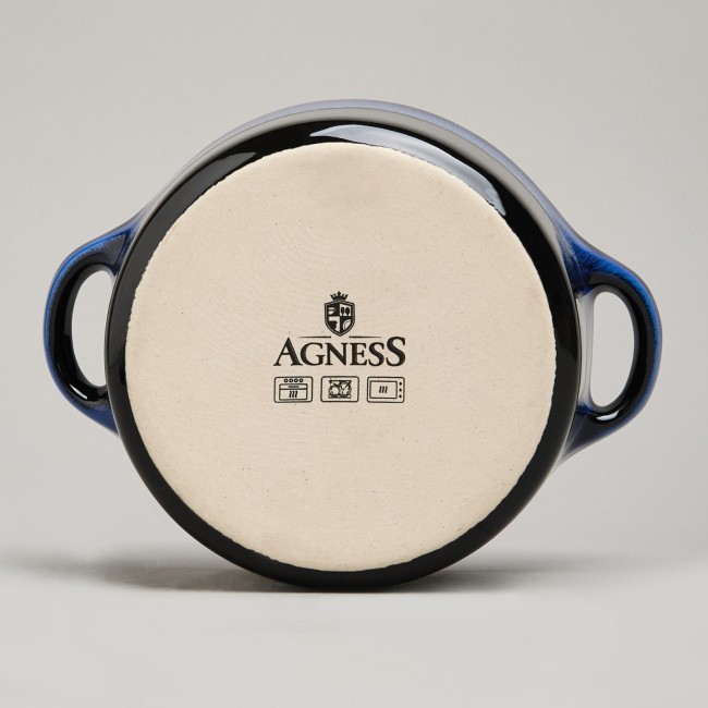 Горшочек для запекания reactive blue 18,5*14,5*6,5/10см 600 мл Agness (780-132) Горшочек для запекания reactive blue 18,5*14,5*6,5/10см 600 мл Agness (780-132)