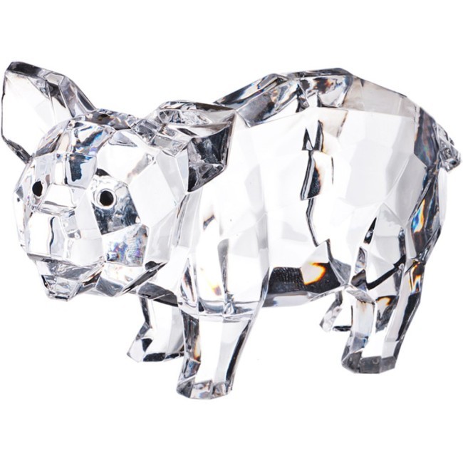Комплект из 4-х фигурок "свинка" 11*7*4 см дизайн: горный хрусталь Lefard (234-138)