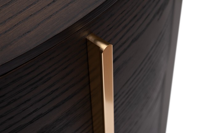 Тумбочка 2 ящика темный шпон 59*43*55см (TT-00012681)