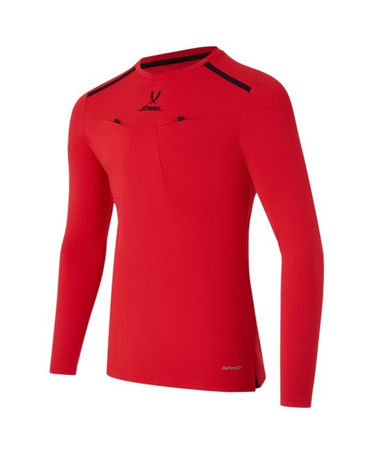Футболка судейская с длинным рукавом JOGEL DIVISION PerFormDRY Referee LS Tee, красный (2123310) Футболка судейская с длинным рукавом JOGEL DIVISION PerFormDRY Referee LS Tee, красный (2123310)