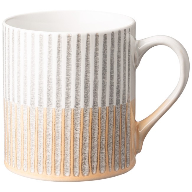 Кружка бело-бежевая 530 мл Bronco (756-415)