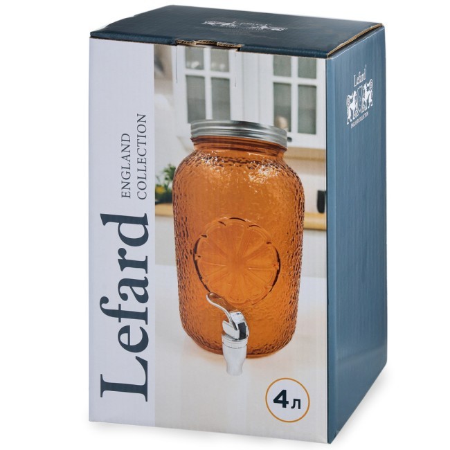 Диспенсер для напитков "orange", 16*26 см, 4 л Lefard (718-203)