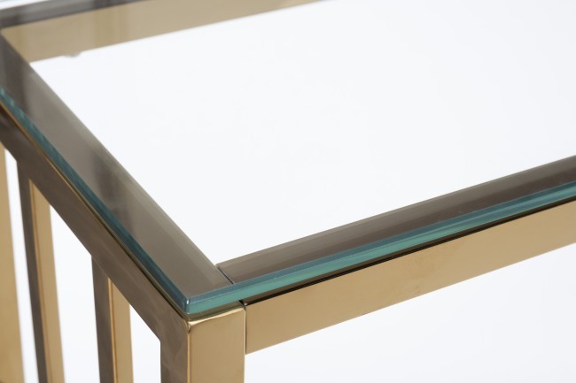 Консоль прозр.стекло/золото 100*30*78см (TT-00006171)