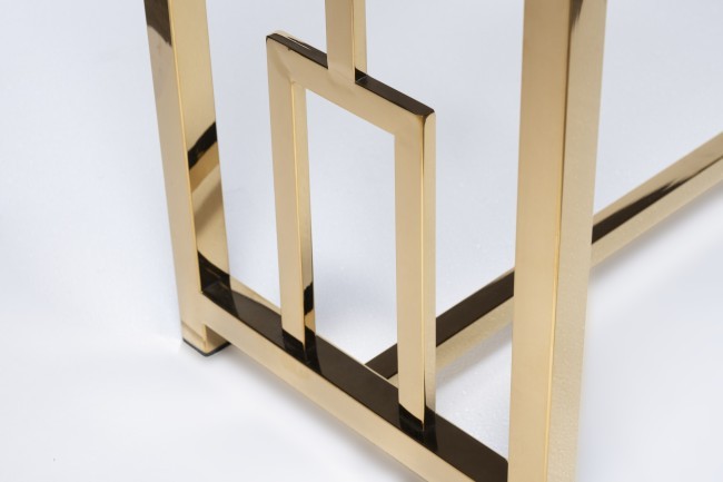 Консоль прозр.стекло/золото 100*30*78см (TT-00006171)