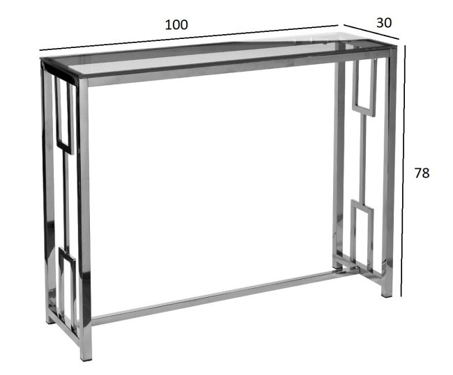 Консоль прозр.стекло/золото 100*30*78см (TT-00006171)