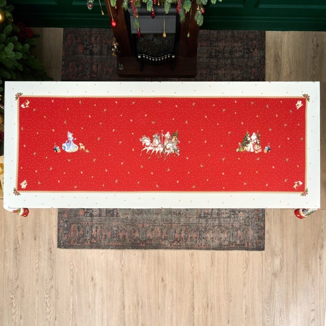 Скатерть "с новым годом" 140х300см ,красный, 100% хлопок,твил пропитка Lefard (850-763-22) Скатерть "с новым годом" 140х300см ,красный, 100% хлопок,твил пропитка Lefard (850-763-22)