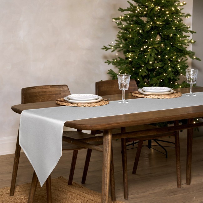 Дорожка на стол 45х220 cm  "феерия. серебро", цвет: белый, tm lefard, полиэстер 100% Lefard (986-004-31)