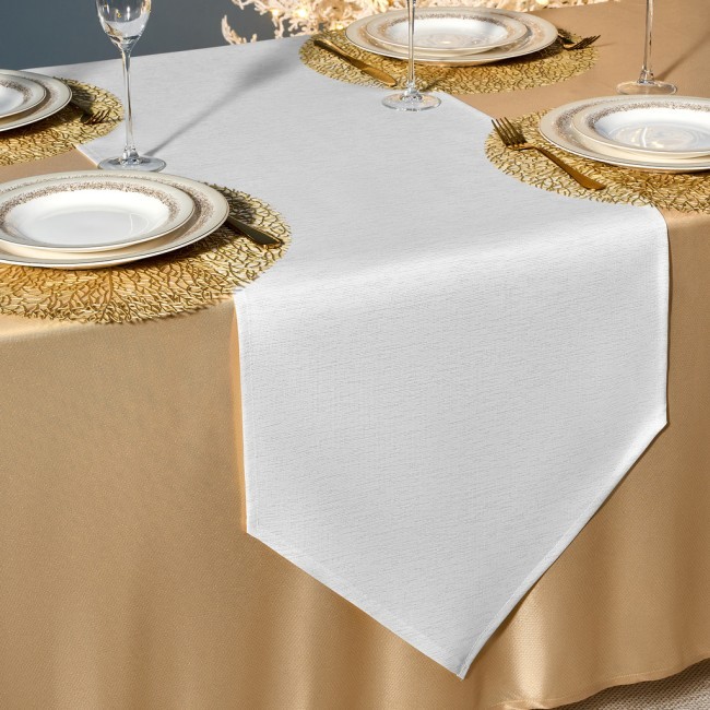 Дорожка на стол 45х220 cm  "феерия. серебро", цвет: белый, tm lefard, полиэстер 100% Lefard (986-004-31)