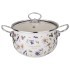 Кастрюля agness эмалированная со стеклянной крышкой серия "flower story", 2,8 л диа. 20см Agness (943-097)