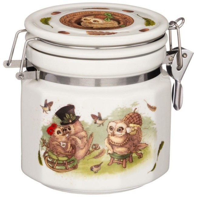 Банка с крышкой lefard "совы" 11*10 см 500 мл Lefard (86-2459)