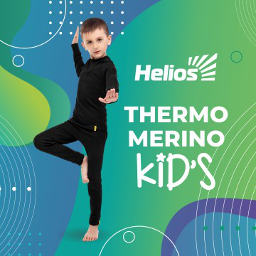 Детское термобелье Helios Thermo-Merino комплект темно-серый (M) (82428) Детское термобелье Helios Thermo-Merino комплект темно-серый (M) (82428)