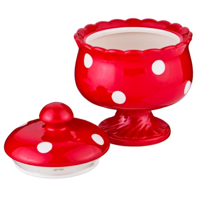 Сахарница "горошек" 600 мл. 13*13*16 см. Agness (358-1314)