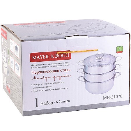 Мантоварка 3х-ярус. 30 см.6,2л. Mayer&Boch (31070) Мантоварка 3х-ярус. 30 см.6,2л. Mayer&Boch (31070)