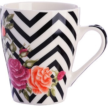 Кружка 340 мл Цветы (мин. 4шт) LR (31223)